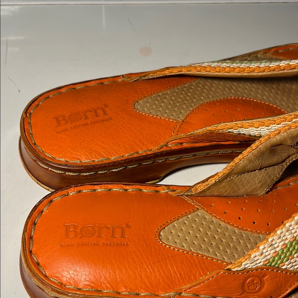 Born Orange and Tan Sandals - Picture 3 of 10